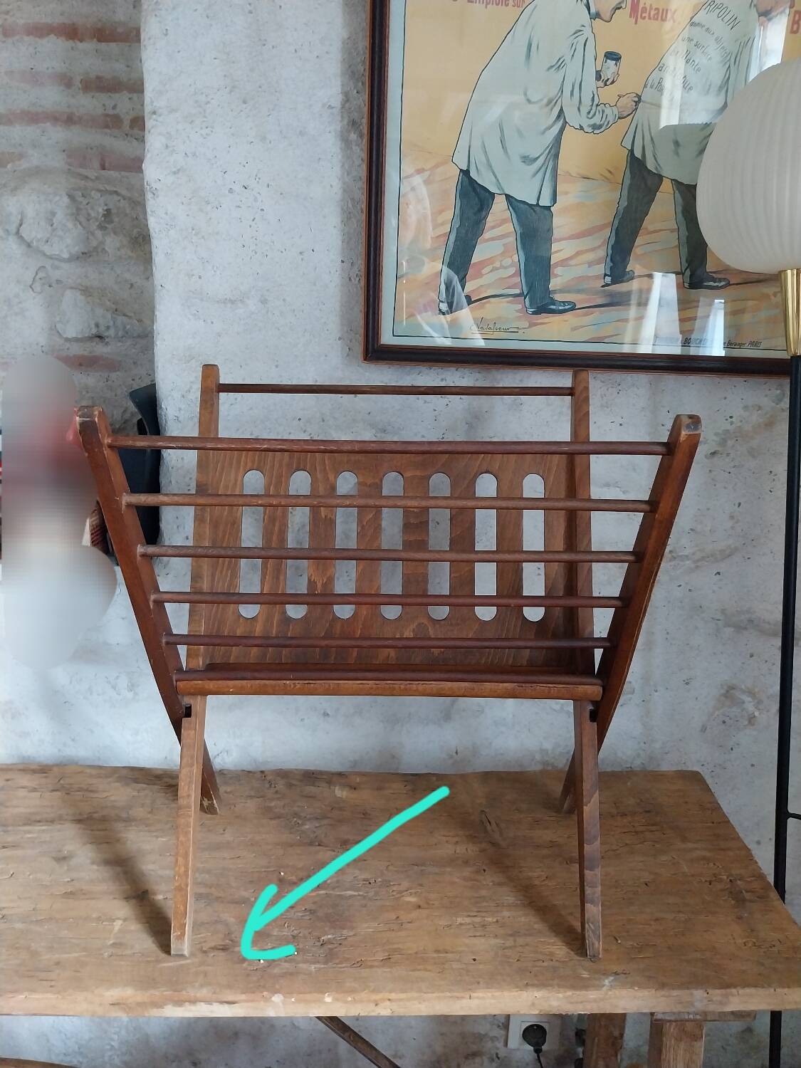 Folding magazine rack by Cees Braackman