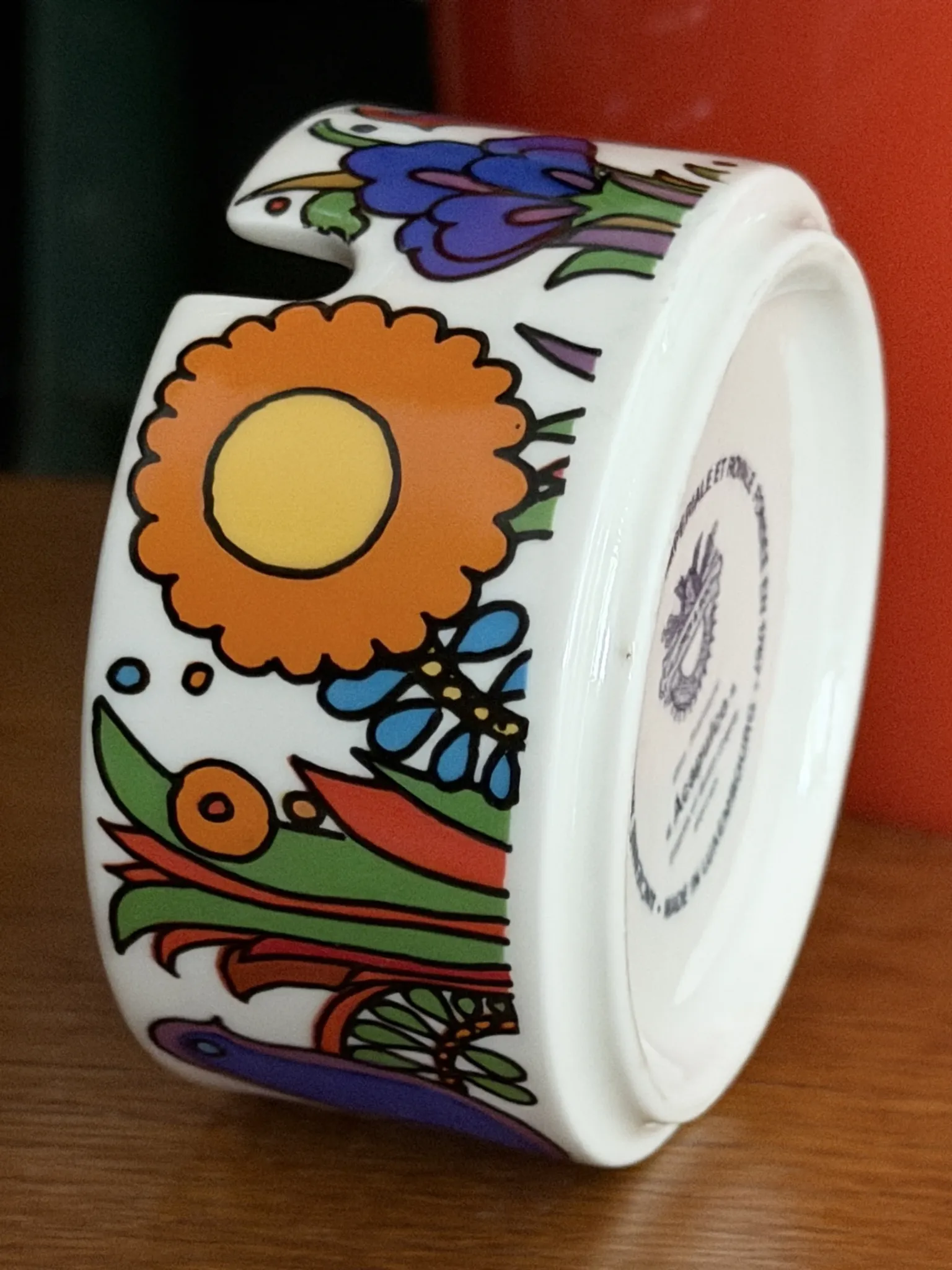 Vintage ceramic ashtray with "Acapulco" pattern – Villeroy & Boch