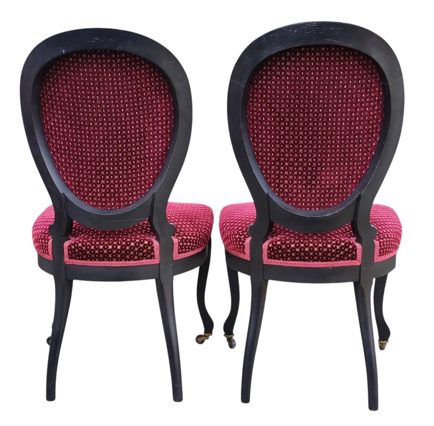 Living room set with Louis XV style medallion armchairs and chairs