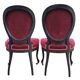 Ensemble salon fauteuils et chaises médaillon style Louis XV