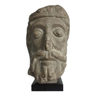 Assyrian Head Louvre Museum Circa 1950
