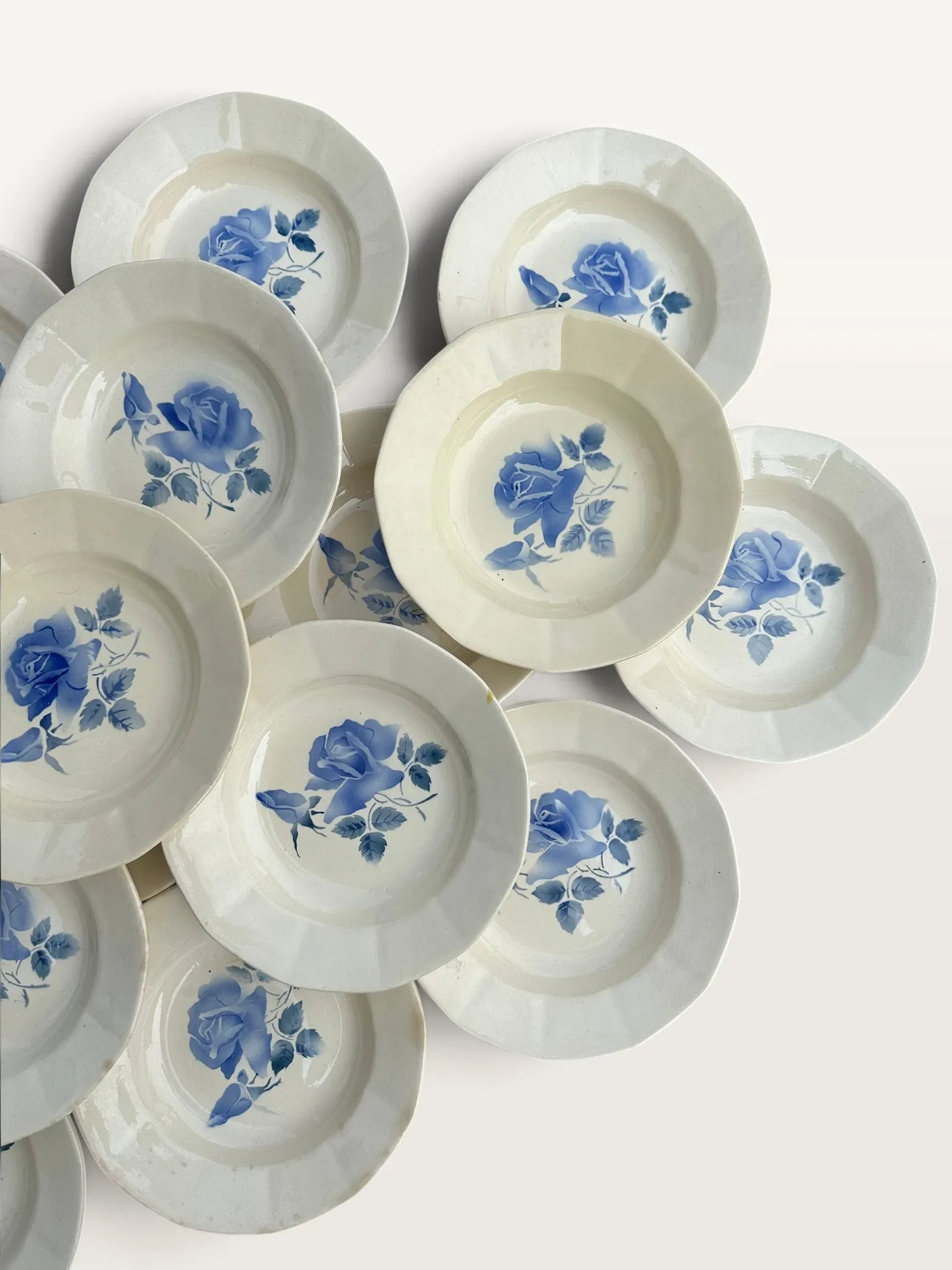 Set of 20 deep plates Digoin Sarreguemines, model Digoin.