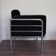 Pair of fabric armchairs – modernist design, circa 1970-80
