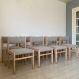 9 curly wool chairs