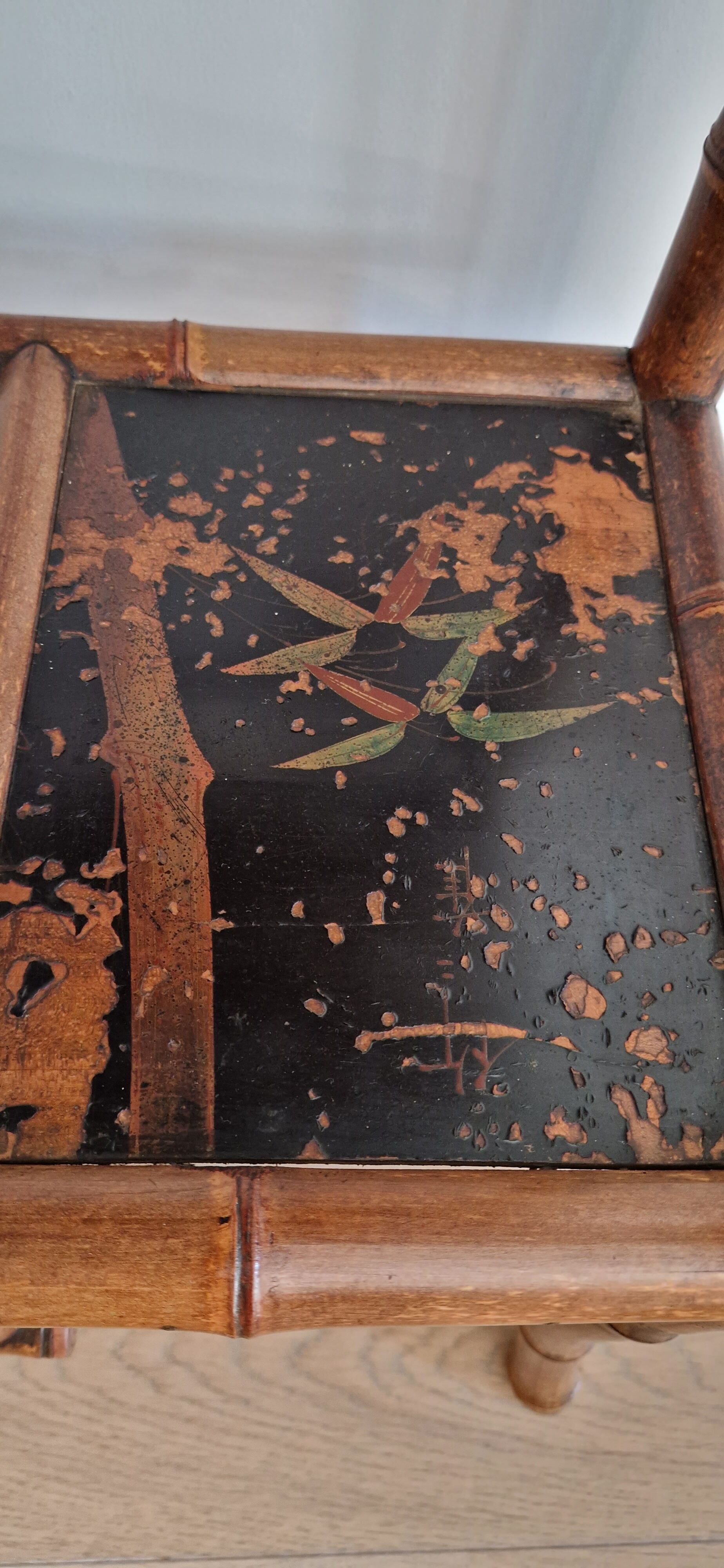 Side table bamboo late XIX style Perret & Vibert