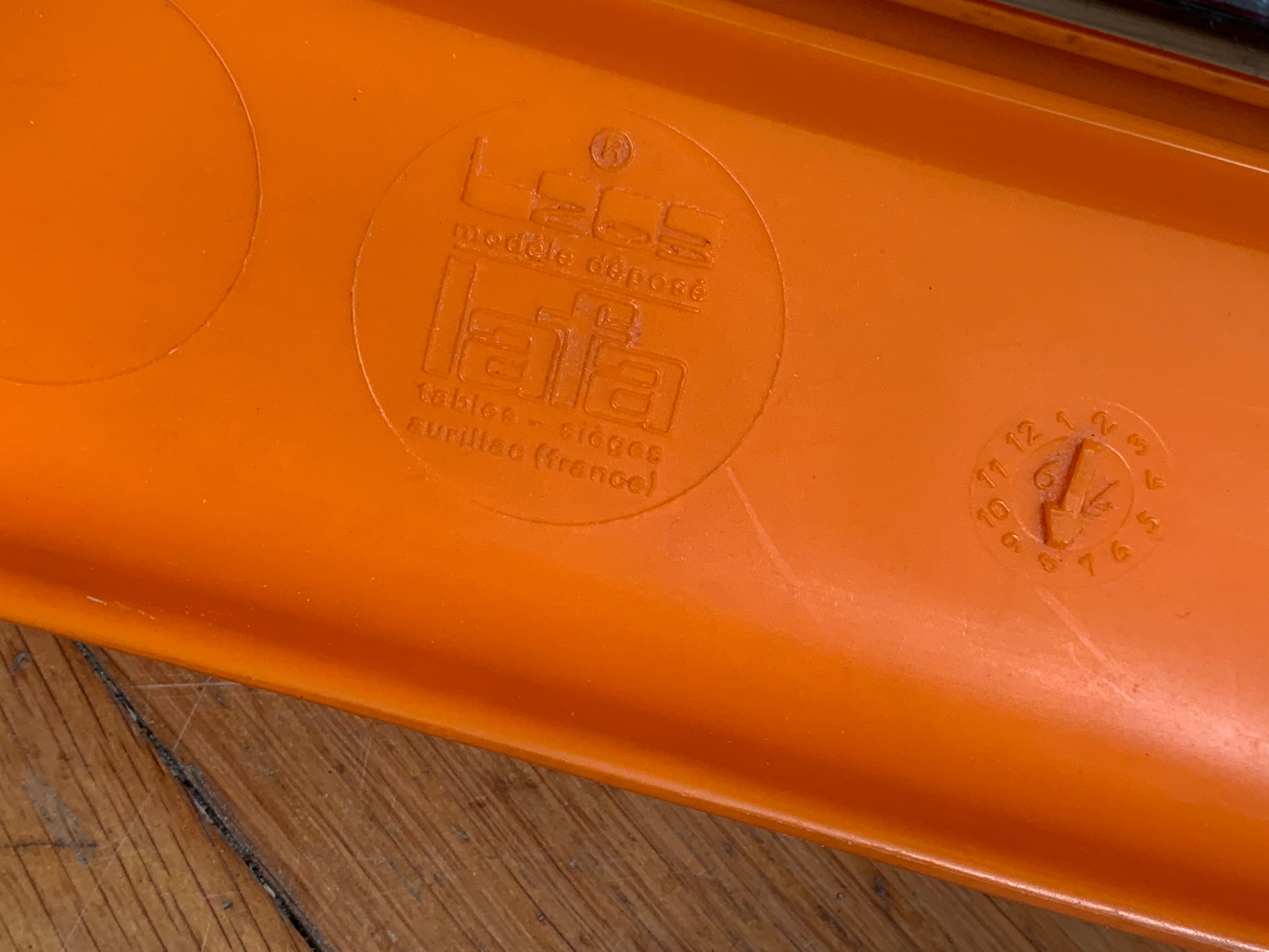 Vintage orange shell chair