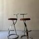 Bar stools in tubular chrome and tan leather, 1970s