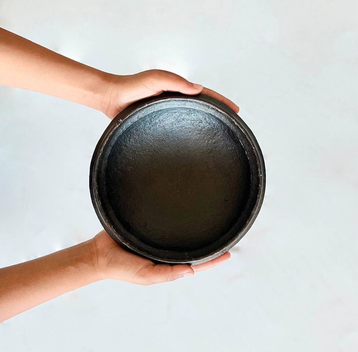 Set of 2 Abron S black terracotta bowls Raw bowl African artisanal bowl
