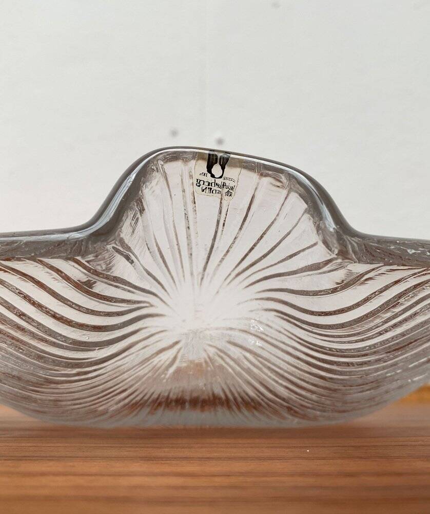 Vintage Swedish Glass Bowl from Pukeberg Glass, 1970s