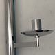 Pair of chrome metal sconces and smoked glass from Sciolari, 1970