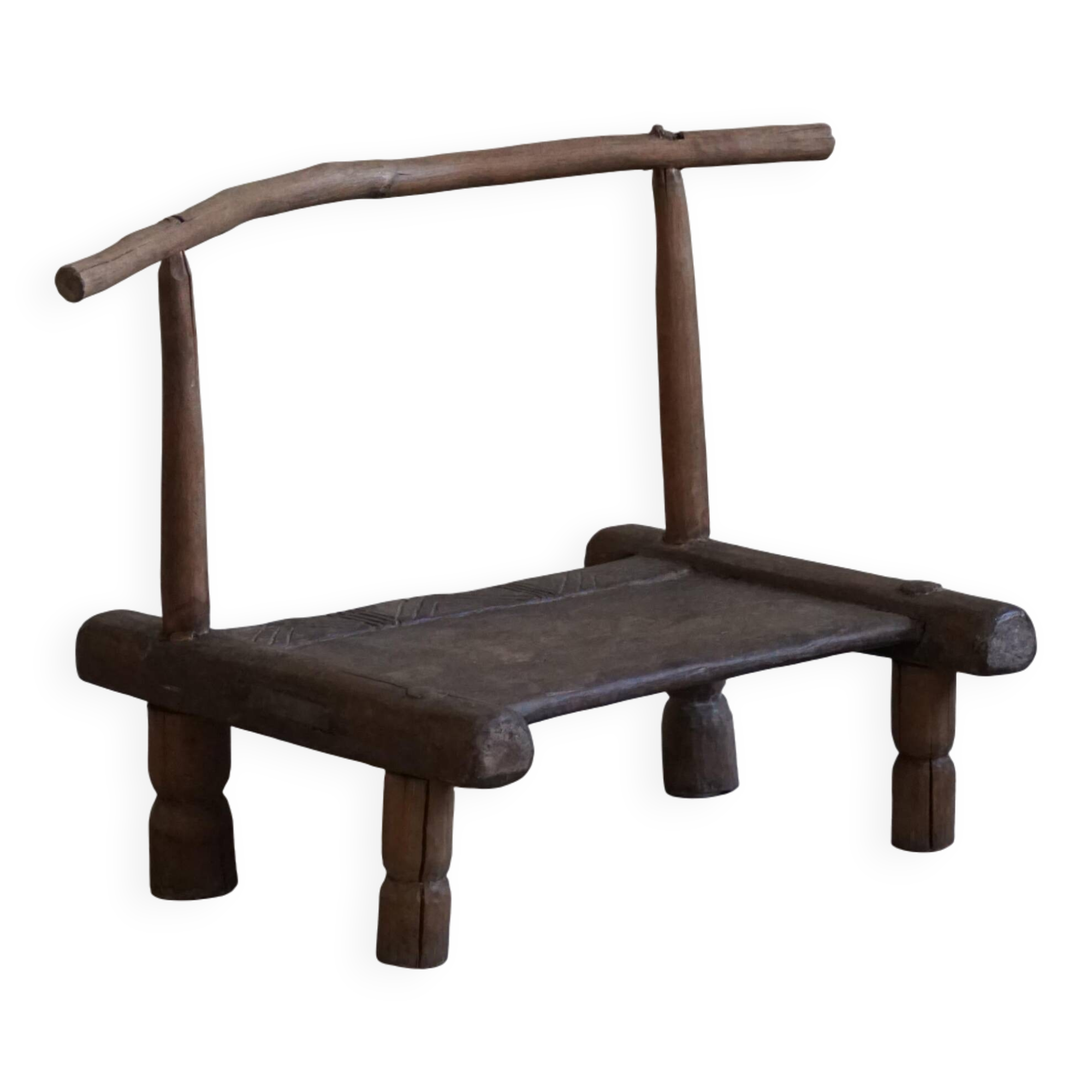 Wabi Sabi Antique African Stool / Chair, Decorative Object, Early 20th Century