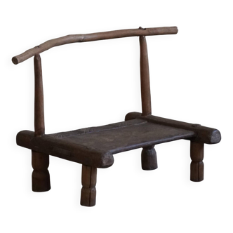 Wabi Sabi Antique African Stool / Chair, Decorative Object, Early 20th Century