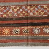 5x12 Long Wide Turkish Vintage Kilim Rug 162x377Cm SK 32815
