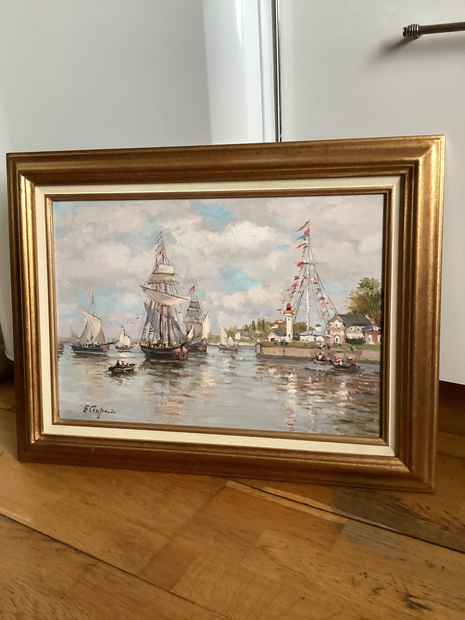 Oil painting on canvas signed, dimensions: height - 49cm - Width - 64cm -