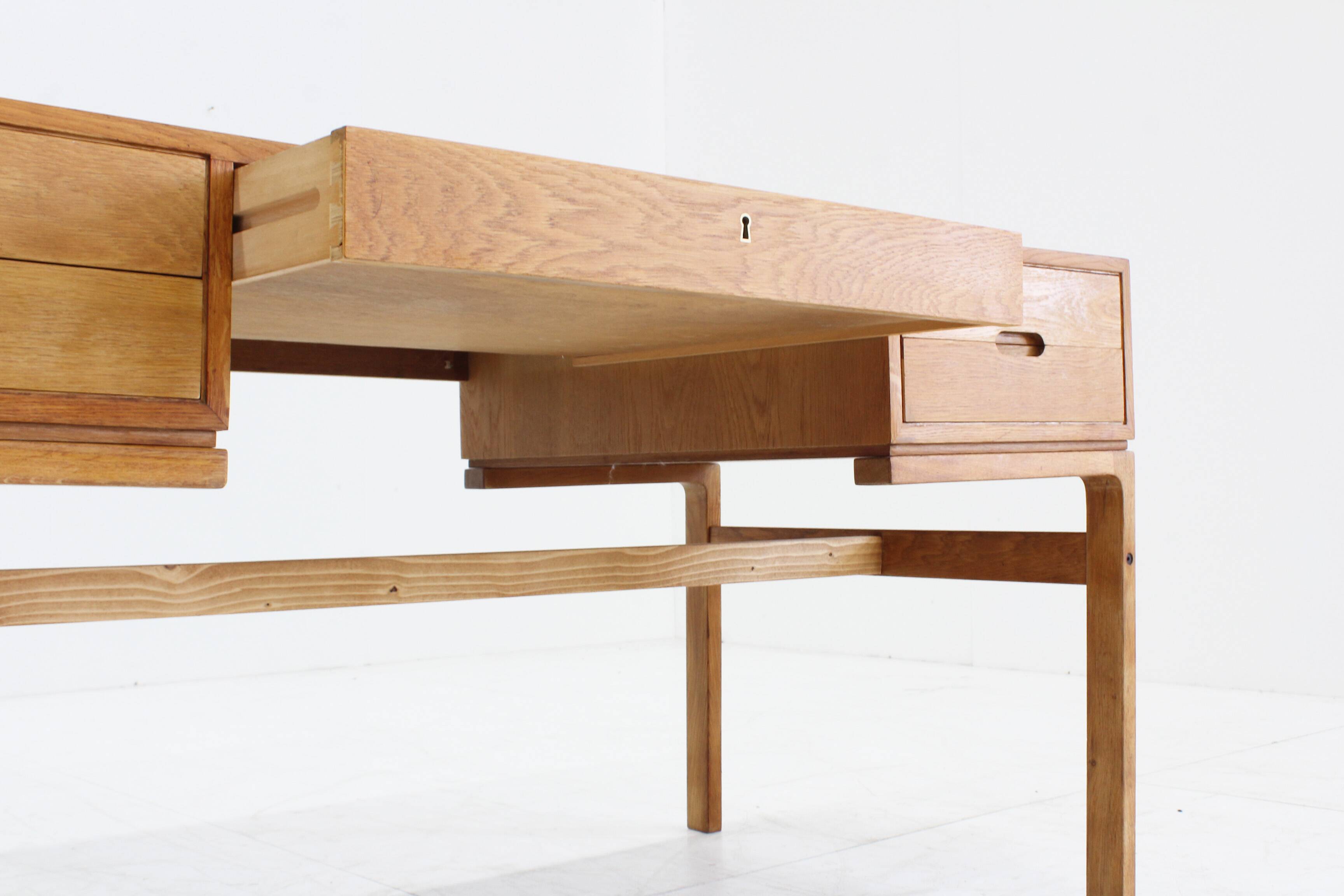 Vintage Danish teak desk by Arne Wahl Iversen 1950s