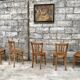 Série de 5 chaises en bois bistrot Luterma