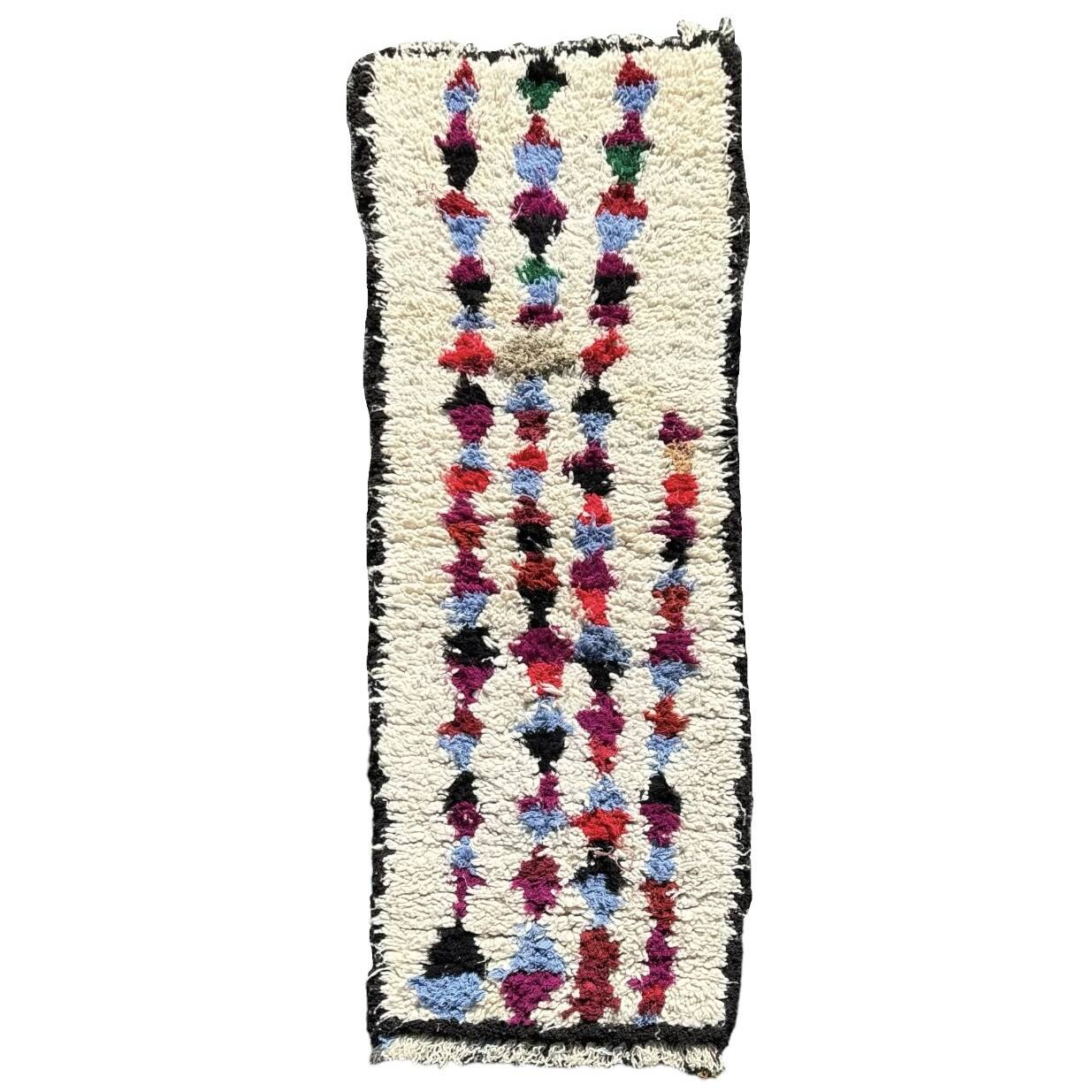 Azilal Vintage Moroccan Berber Rug, 70x195 cm