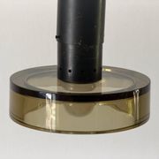 Flush mount in glass and yellow-brown metal by Seguso, 1950s, Italy.