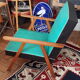 Fauteuil skaï bicolore des années 50