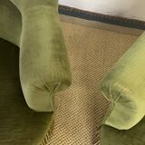 Pair of green toad armchairs