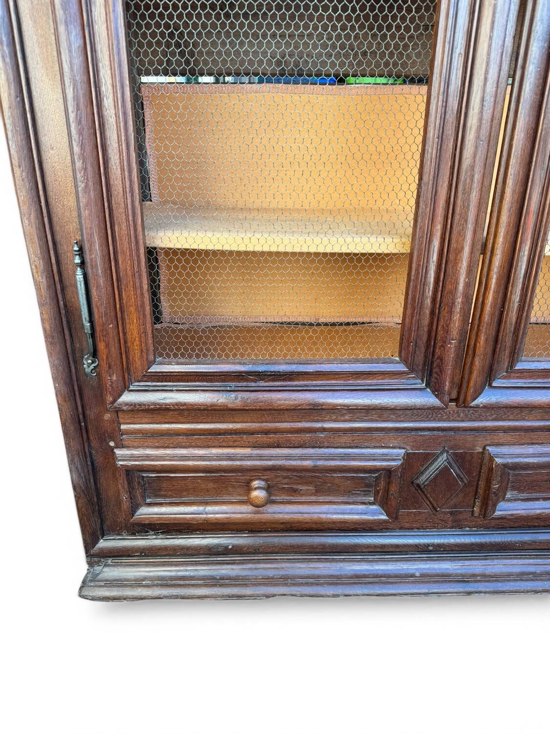 Wrought-iron library from the Louis XIII - Louis XIV period, oak, 17th century.
