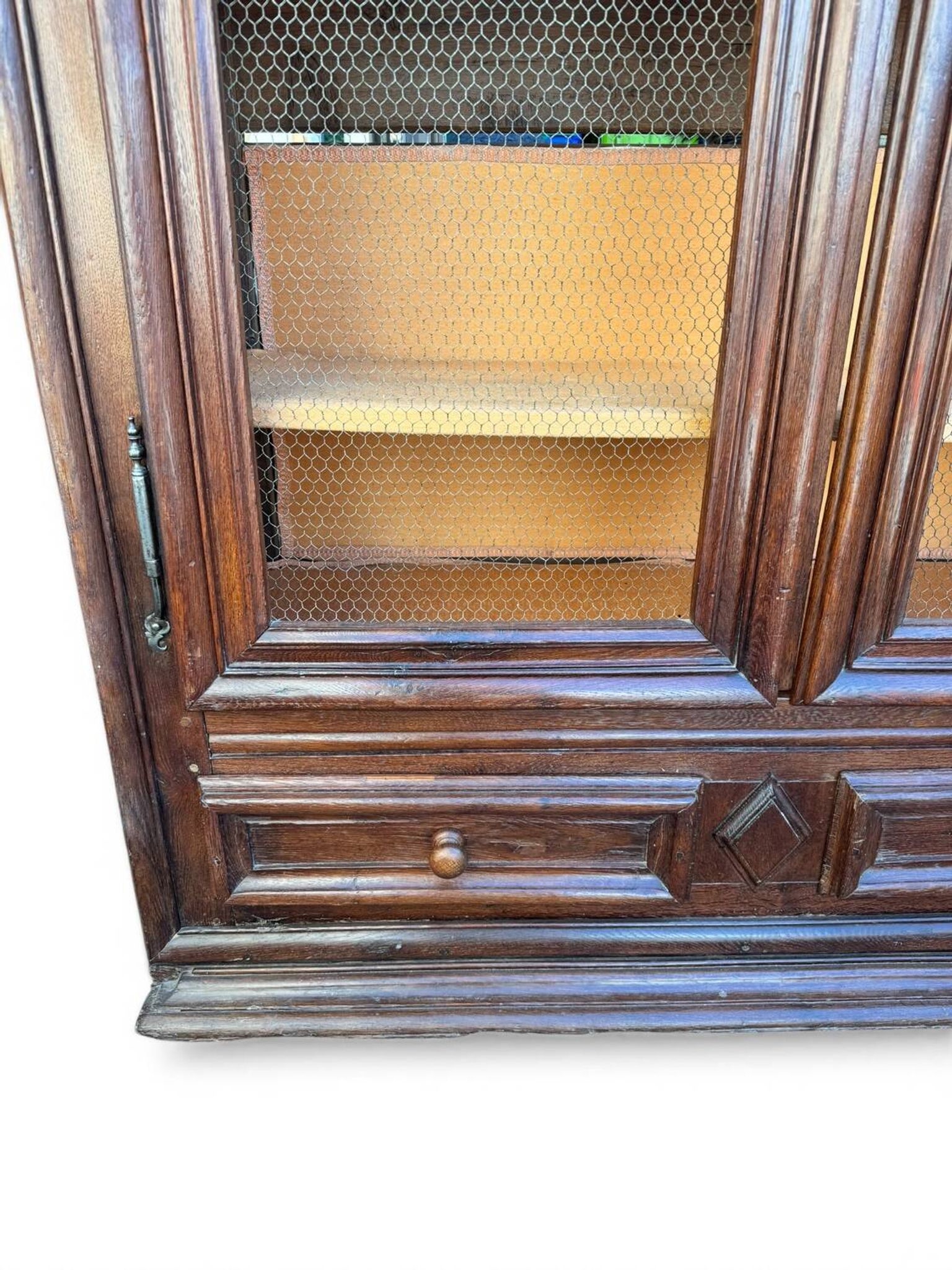 Wrought-iron library from the Louis XIII - Louis XIV period, oak, 17th century.
