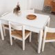 White extendable table, Italian design, 1980s, made in Italy