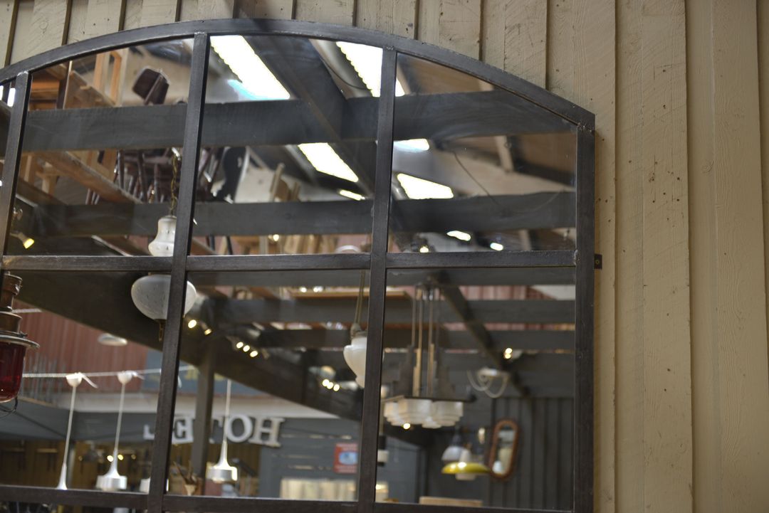 Metal factory window mirror 1930 195x170cm