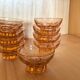 amber glass Art Deco cups