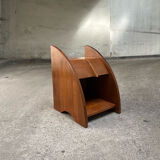 Futuristic wood bedside table 1960