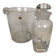 Orrefors ice bucket and shaker set by Nils Landberg, Sweden, 1950s.