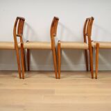 A set of 4 Model 83 dinning chairs by Niels O. Møller for J.L.Møller