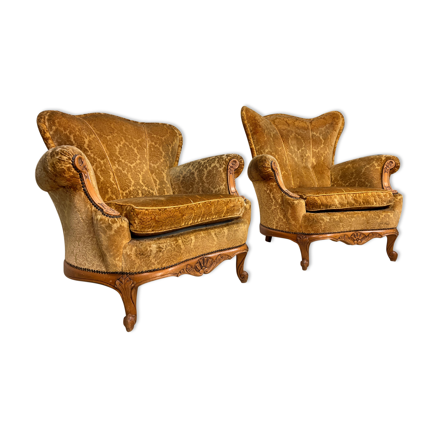 Paire de fauteuils baroque