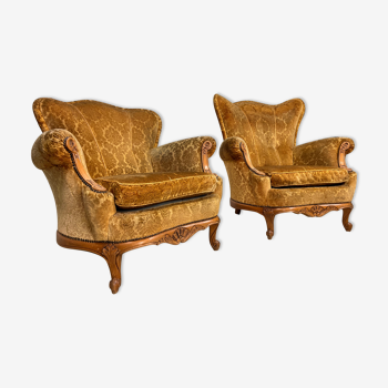 Paire de fauteuils baroque