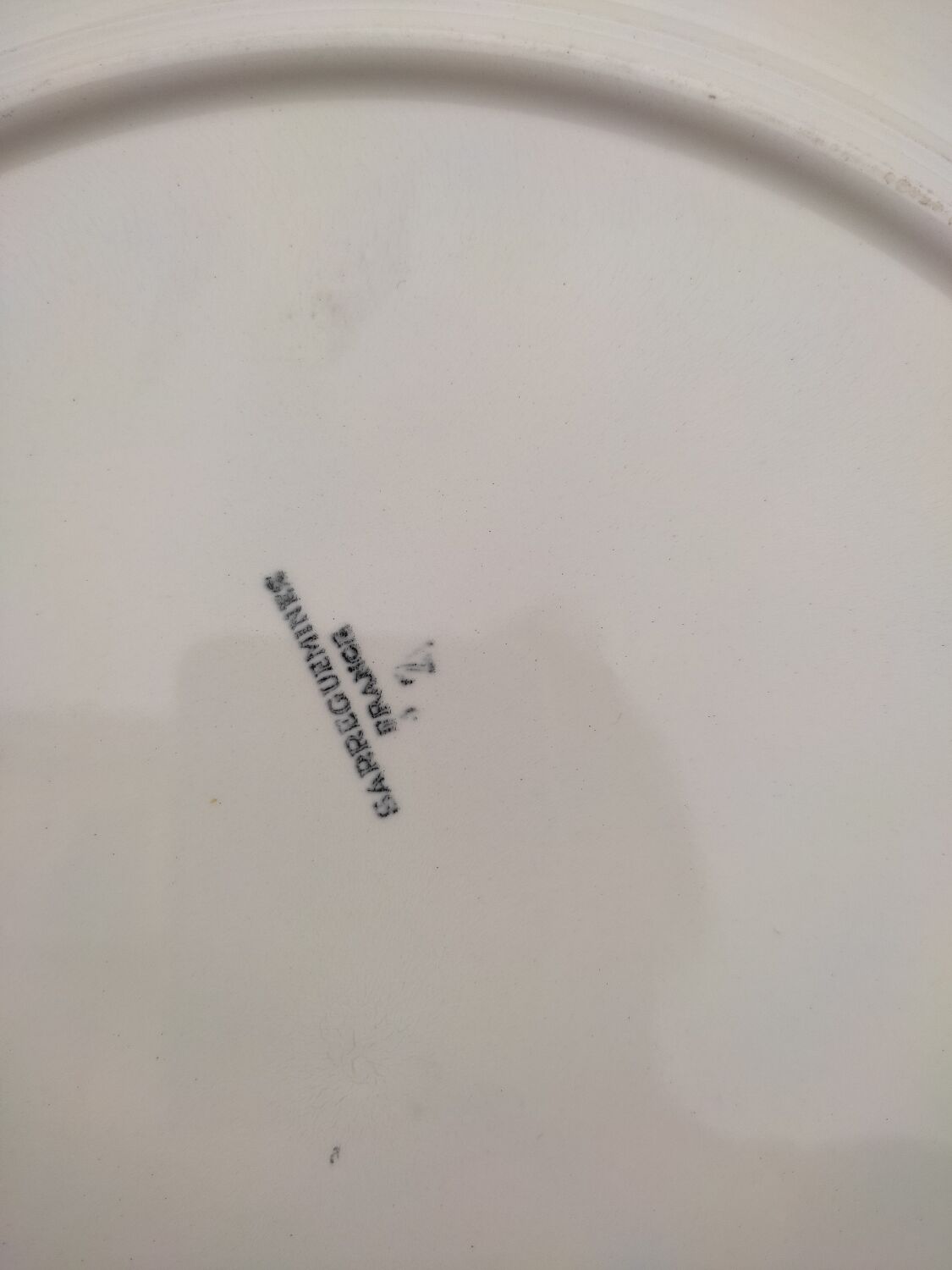 2 Yellow checkered dishes Sarreguemines