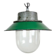 Green Enamel and Cast Iron Industrial Pendant Light, 1960s