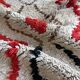 Tapis berbère vintage marocain  – 75x165 cm – Rouge & noir