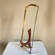 Plat en verre signé annie glass 37/310 made in usa bord doré à l’or fin 24k
