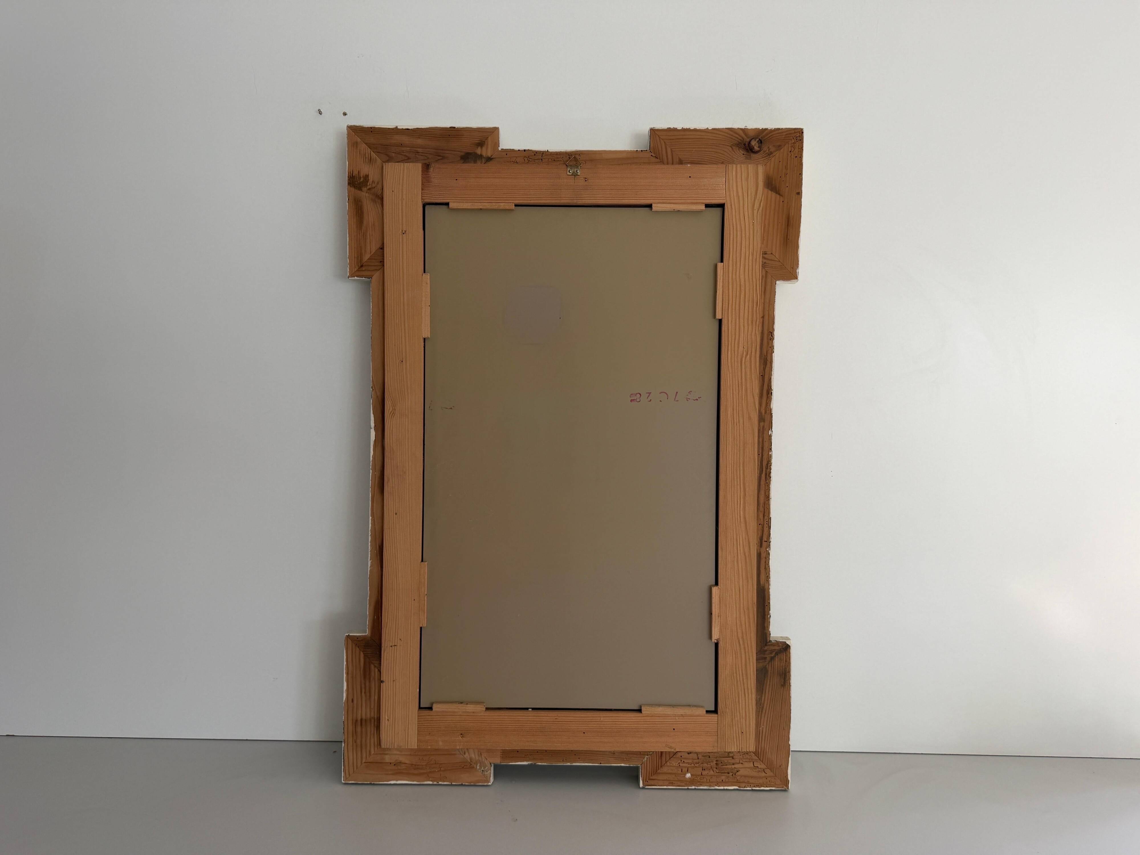 Art Nouveau wall mirror with a coloured gold frame by Meissen, 1930s, Germany.