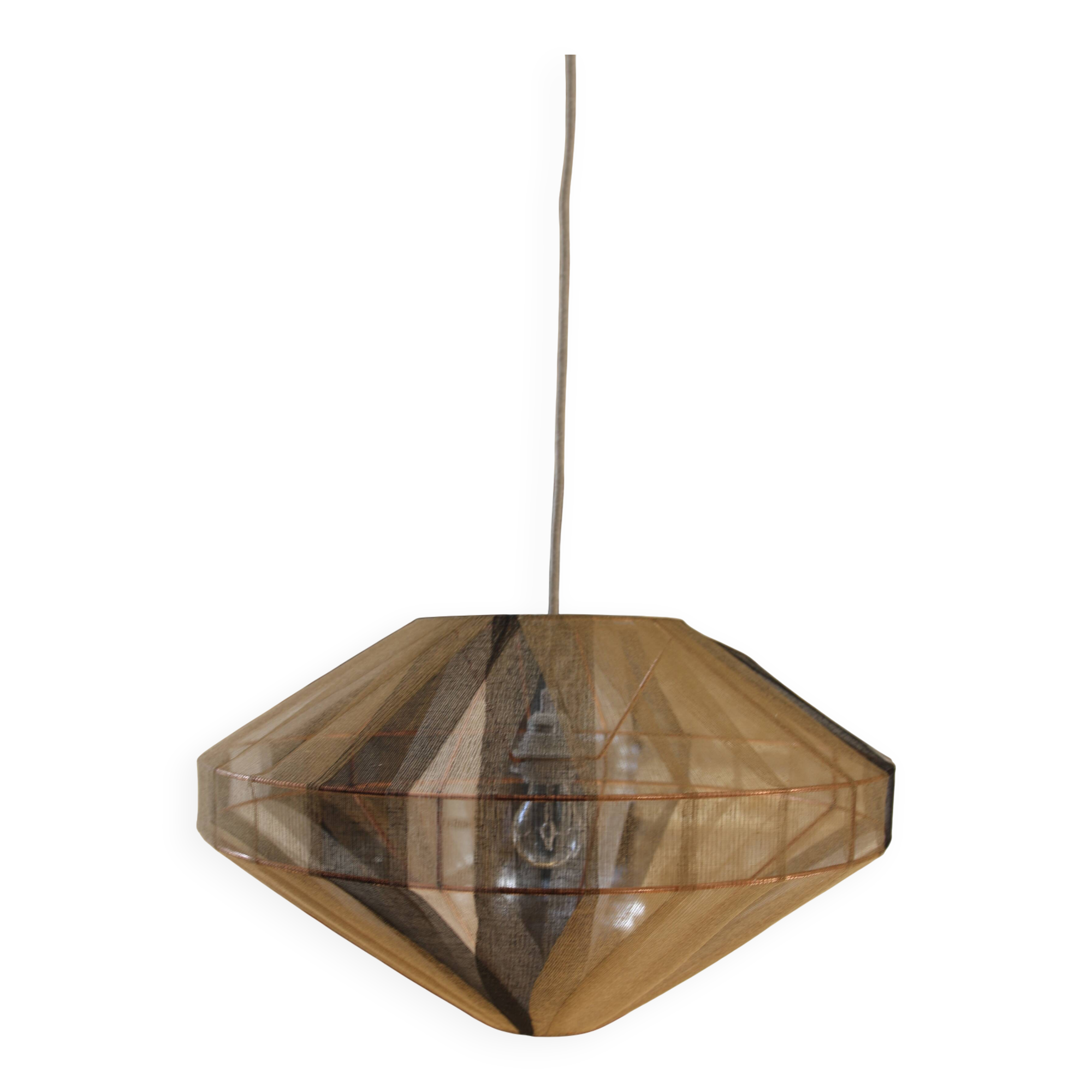 Contemporary cotton thread pendant light