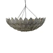 Hollywood Regency - patinated bronze - 'leaf' pendant lamp - 2000
