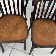 Suite de 4 chaises de bistrot vintage années 1960
