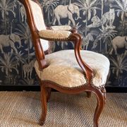 Pair of Louis XV armchairs stamped Nogaret in Lyon, 18th century