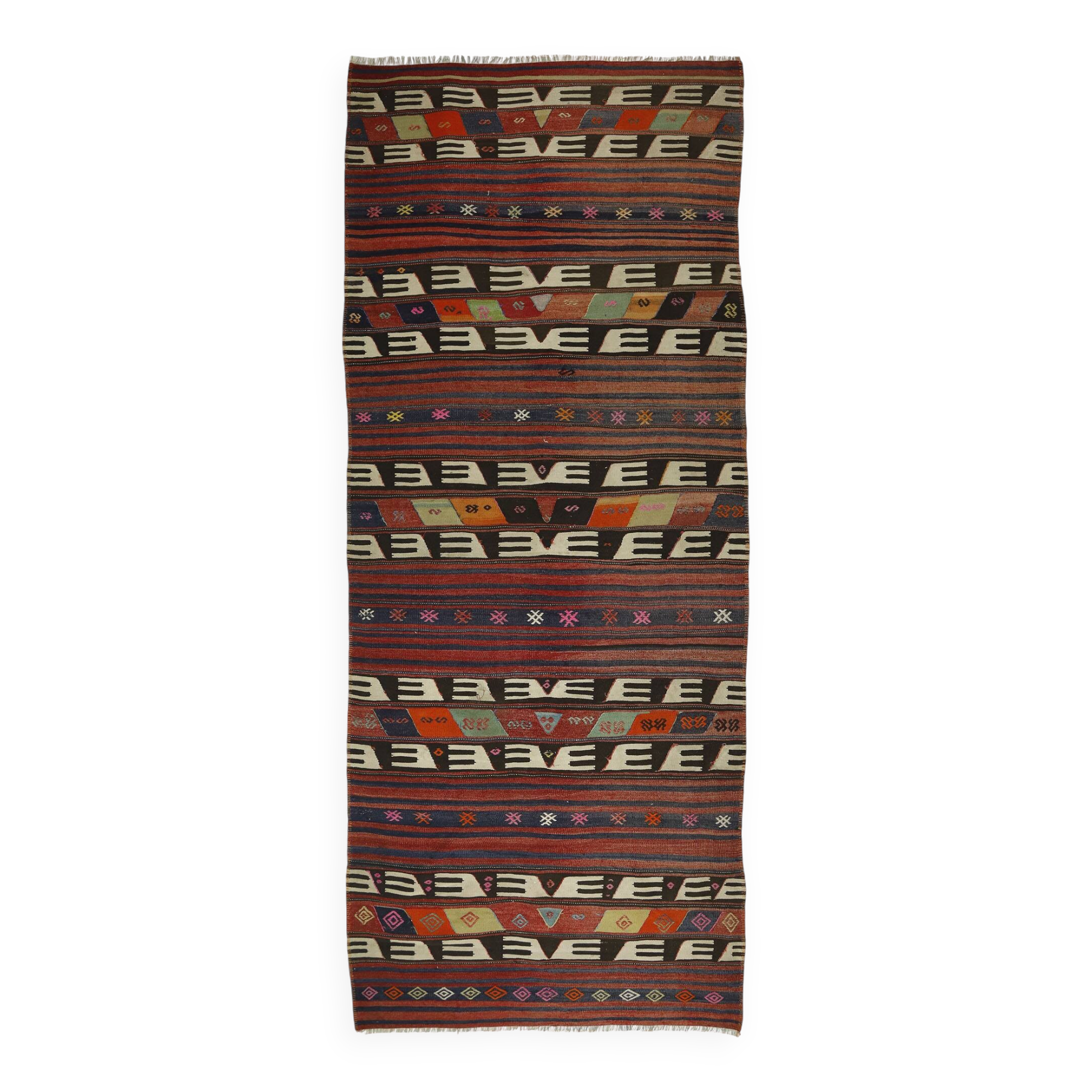 Handcrafted Vintage Rug 116x 382 cm