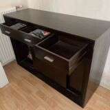 Low sideboard in dark wenge wood