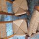 6 chaises en noyer et paillées