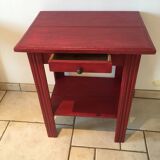 Patinated art deco side table
