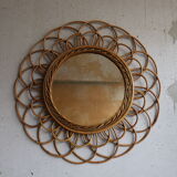 Rattan sun mirror