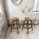 Pair of Henri Bataille stools in oak