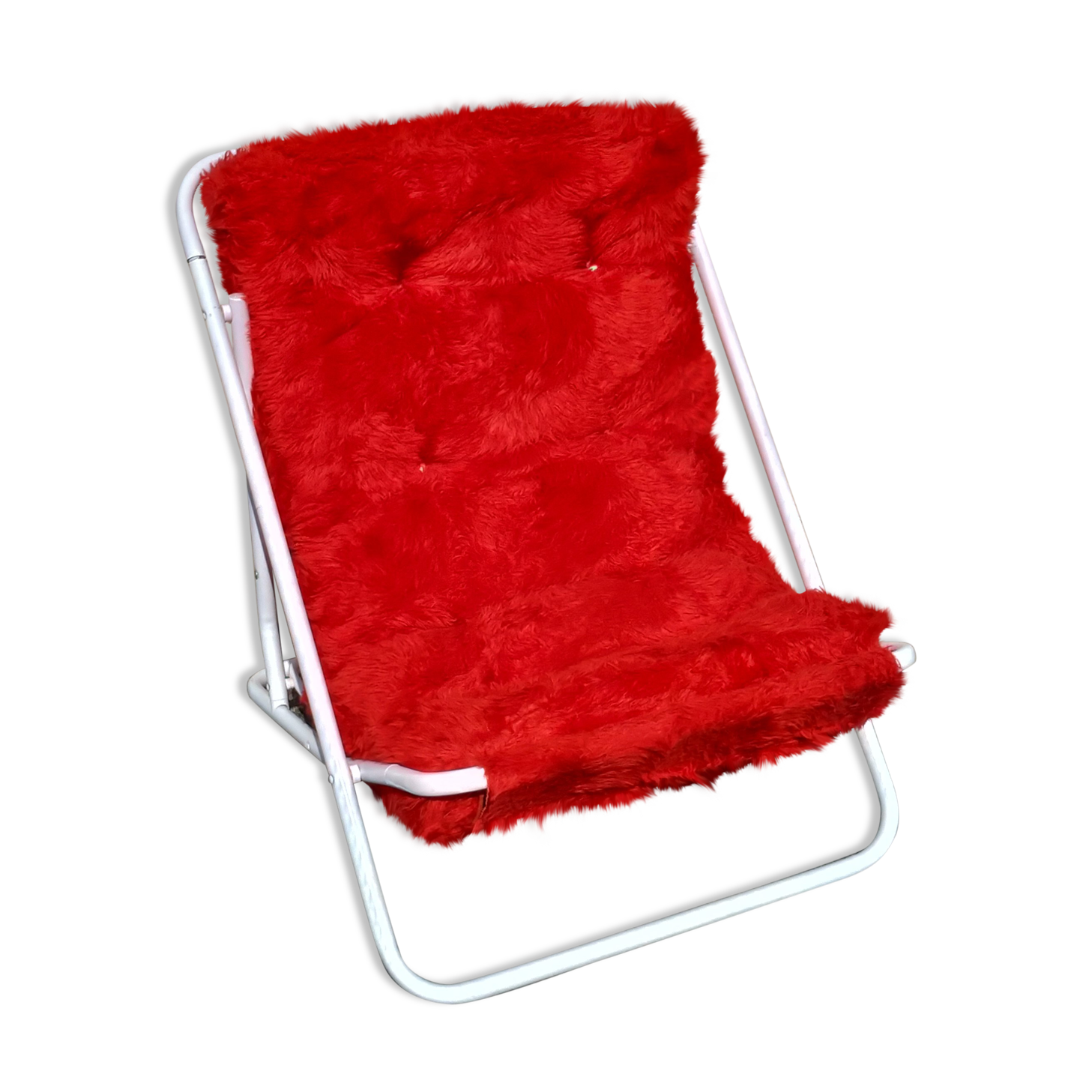 7s folding chair in faux fur